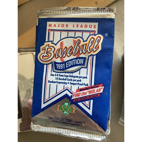 Upper Deck Major League Baseball 1991 Edition Packs - Find the "Nolan" - Picture 4 of 4